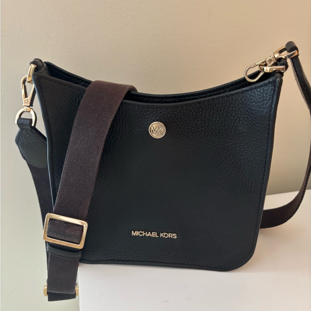 Michael Kors Black Textured Leather Handbag
